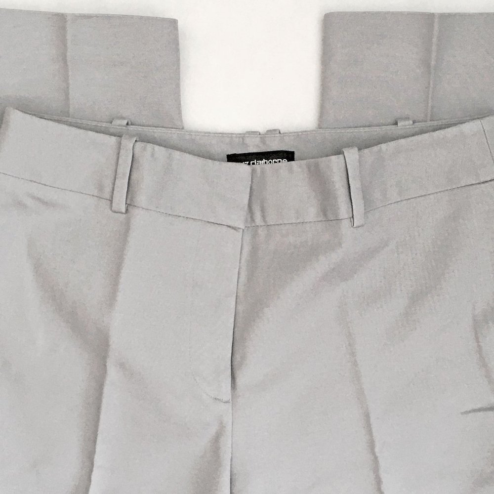 Women's Liz Claiborne Classic Dressy Size 4 Light Gray Straight Leg Pants